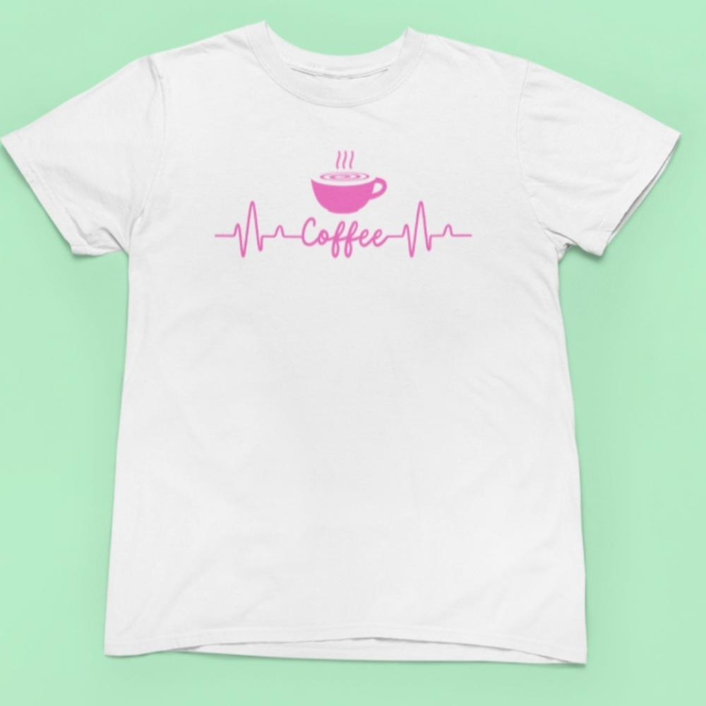 Coffee Heartbeat T-Shirt - Embrace the Sweet Pulse of Caffeine Delight!